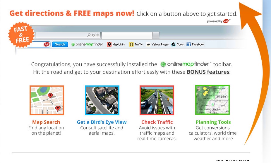 OnlineMapFinder Toolbar Removal