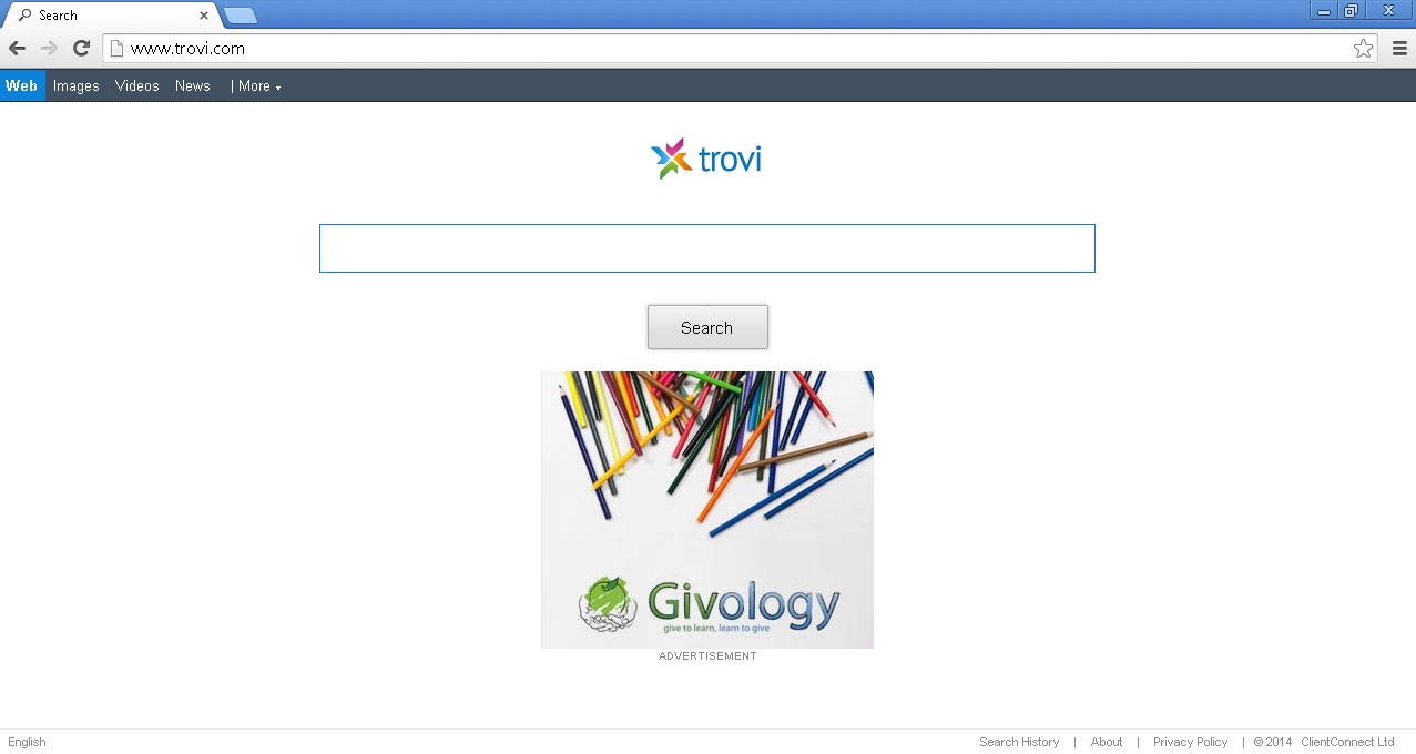 remove trovi.com homepage