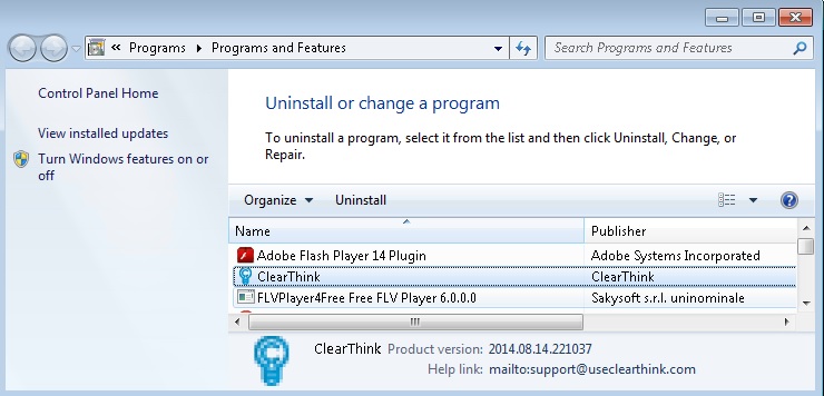 clearthink-uninstall