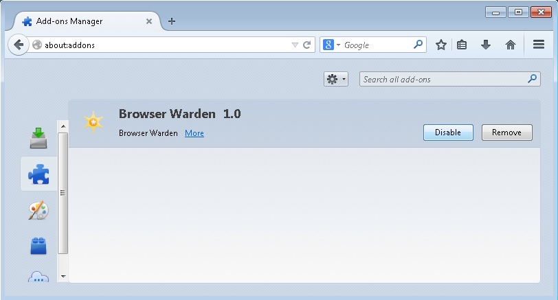 remove browser warden from firefox