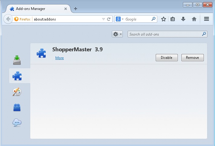 remove shoppermaster from firefox