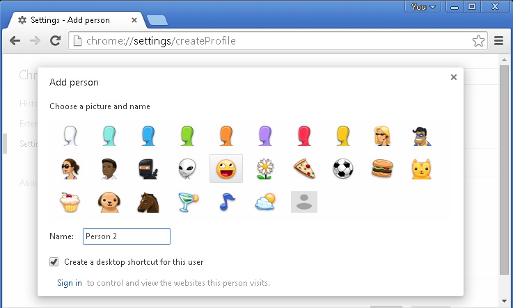 add person name chrome