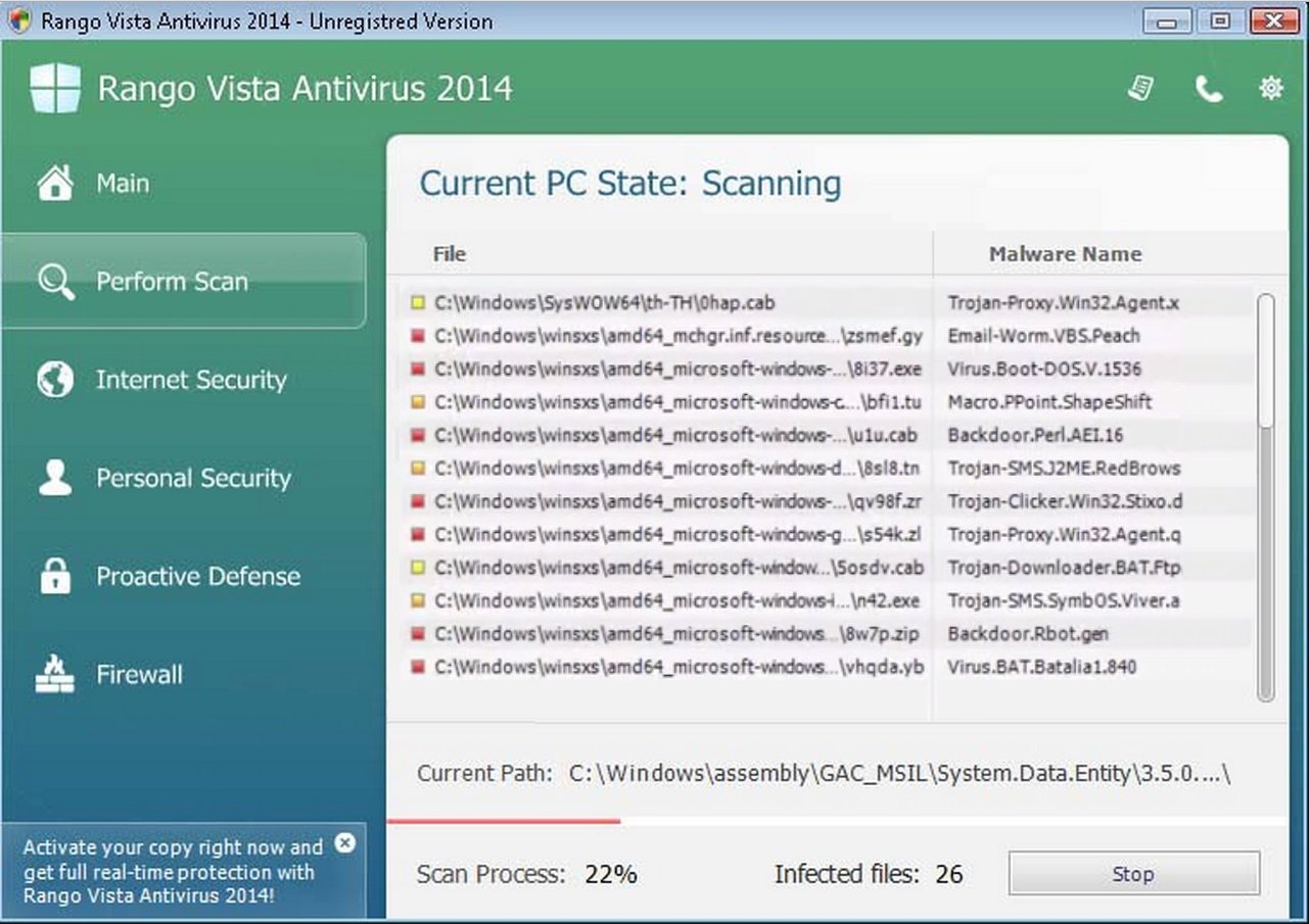 remove rango vista antivirus 2014
