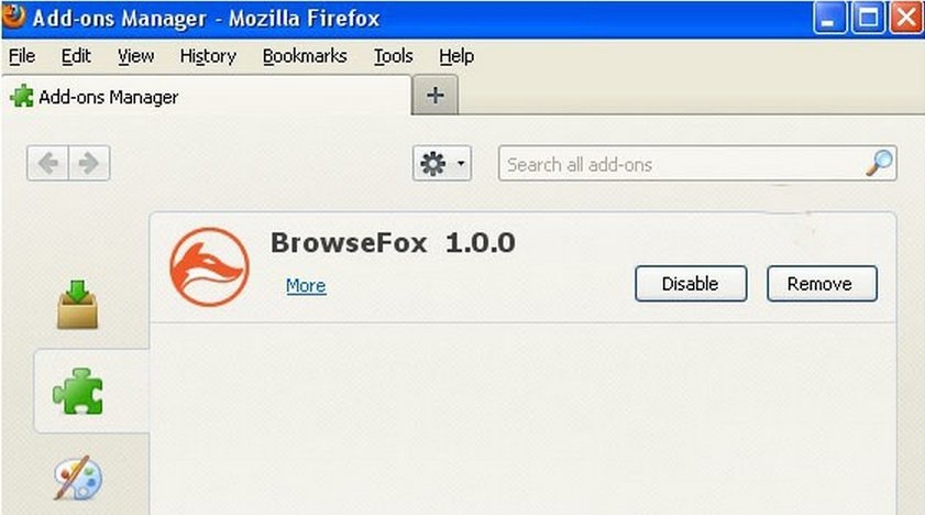 remove browsefox from firefox