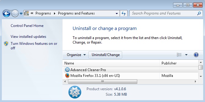 uninstall advanced cleaner pro