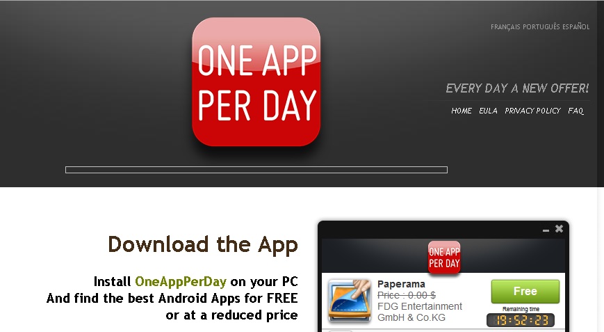 remove oneappperday ads