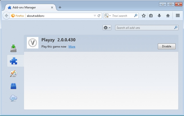 remove playzy from firefox