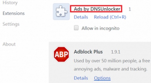 delete dns unlocker chrome