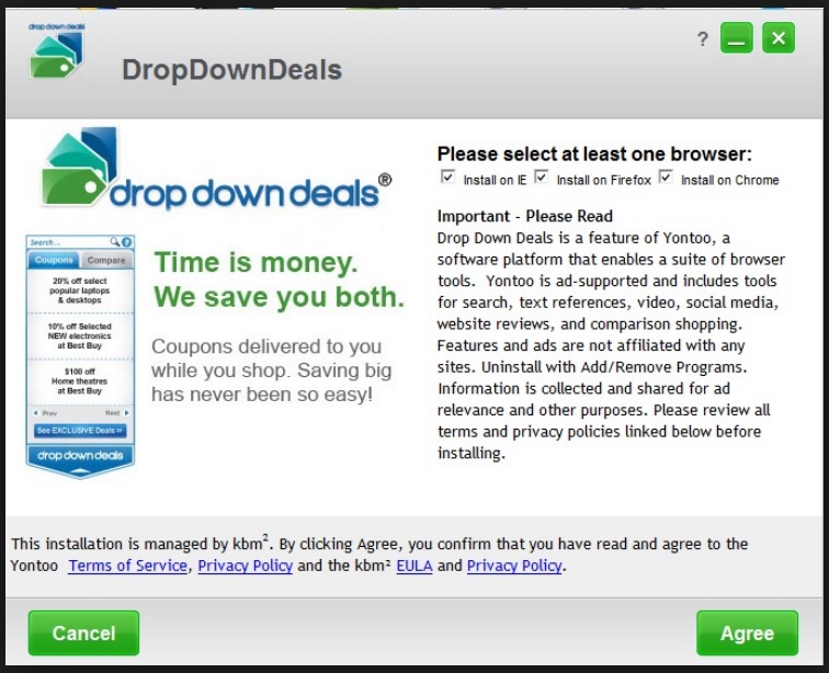 remove drop down deals