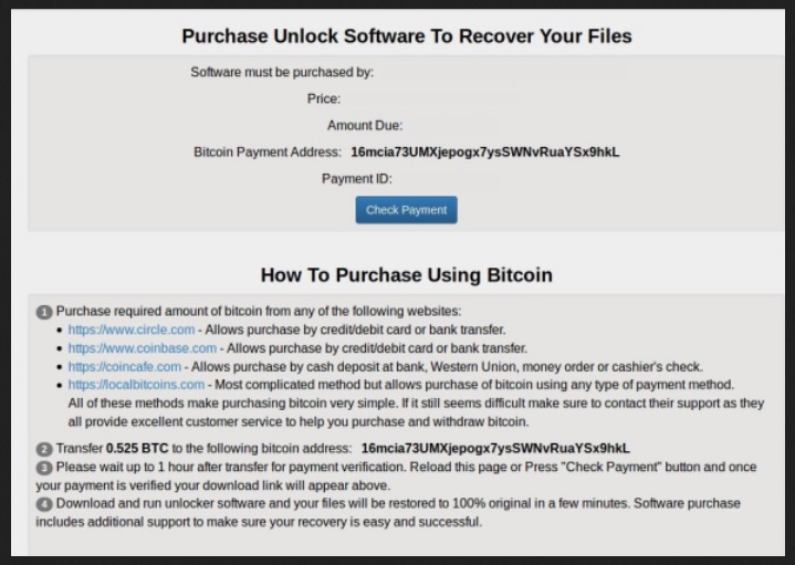 Purchase Unlock Software To Recover Your Files