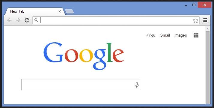 open google chrome home page