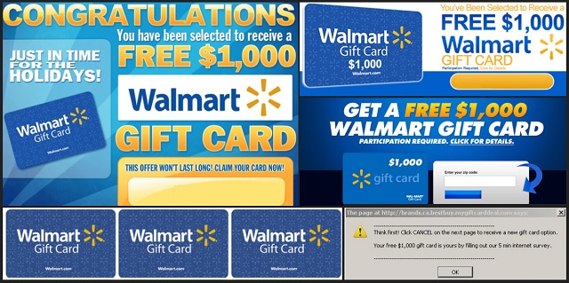 remove '$1000 Walmart Gift Card Winner' pop-up