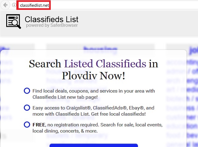 Remove Classifiedlist.net