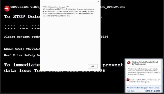 remove "Don't Restart Your Computer. Windows Detected Zeus Virus"