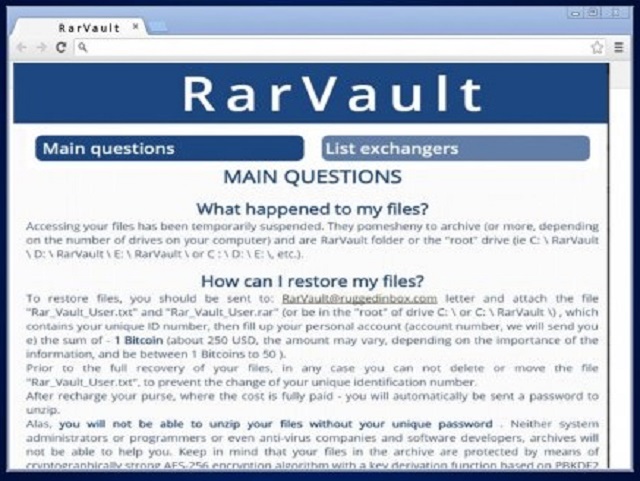 remove RarVault@ruggedinbox.com