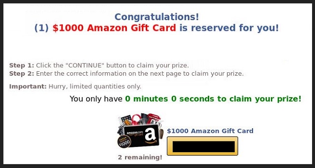 Remove $1000 Amazon Gift Card is reserved for you