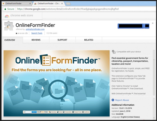 Remove Onlineformfinder 