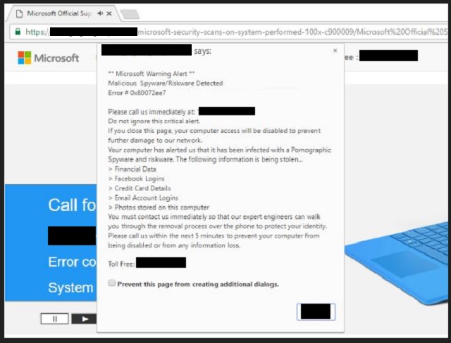 Remove Windows Warning Alert Malicious Spyware/Riskware Detected